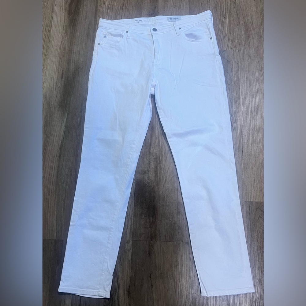 Women's Adriano Goldschmied White Prima Ankle Cigarette Leg Jeans